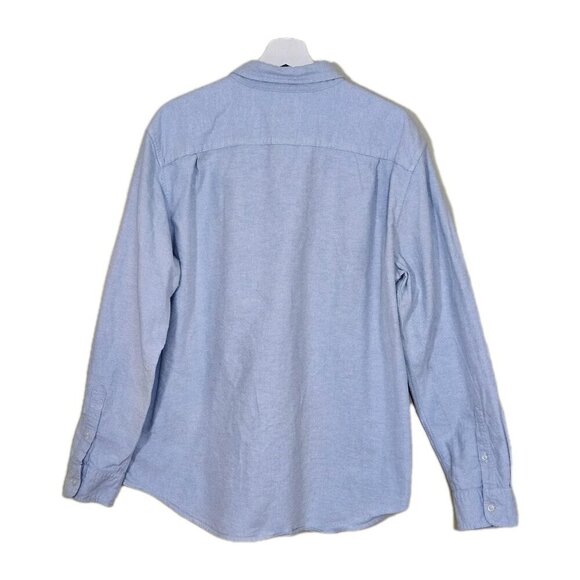 American Eagle Shirt Mens L Blue Collared Button Down LS Cotton Western Preppy - Picture 2 of 16